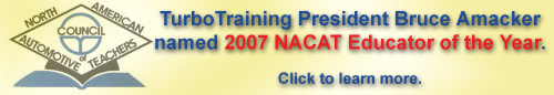 TurboTraining's Bruce Amacker has been named the 2007 NACAT Educator of the Year